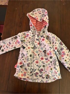 Disney Princess Hooded Rain Jacket with built in backpack pouch